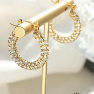 Argollas incrustación rhinestone