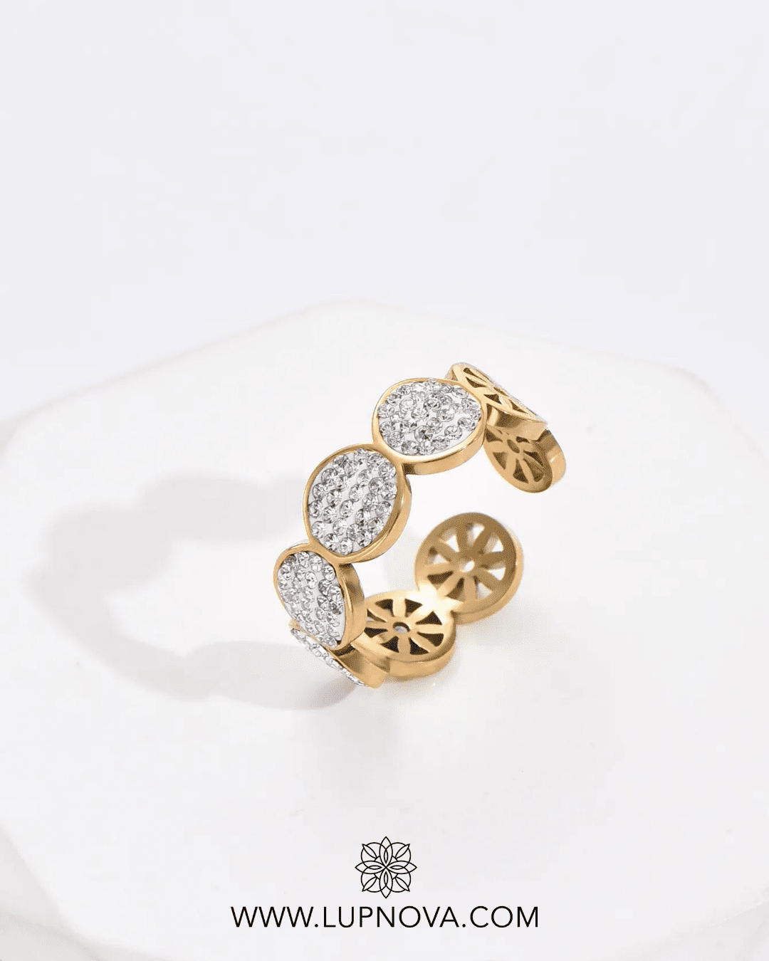Anillo eclipse de rhinestones
