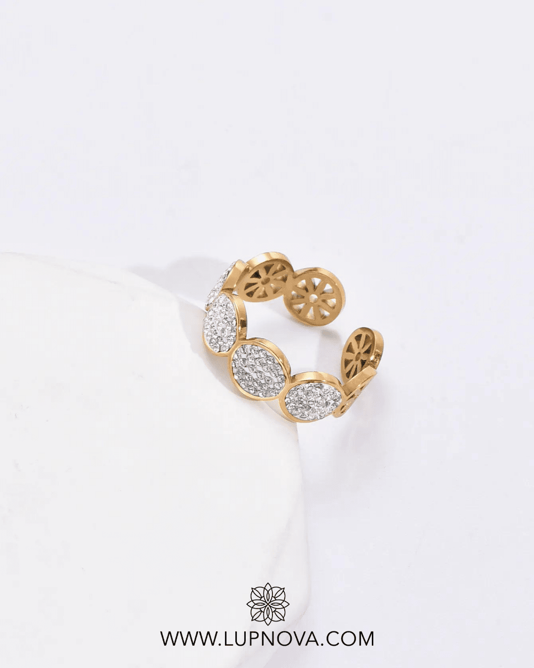 Anillo eclipse de rhinestones