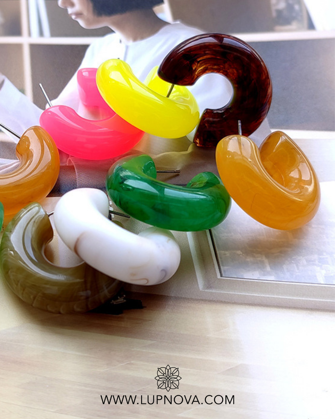 Chunky hoops de resina