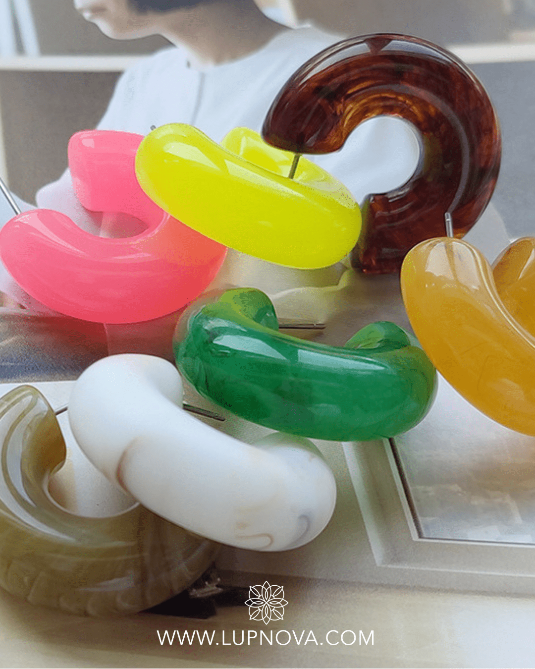 Chunky hoops de resina