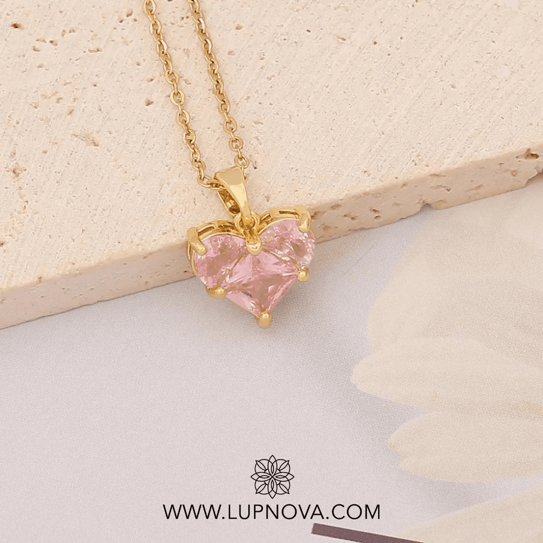 Cadena corazón de cristal