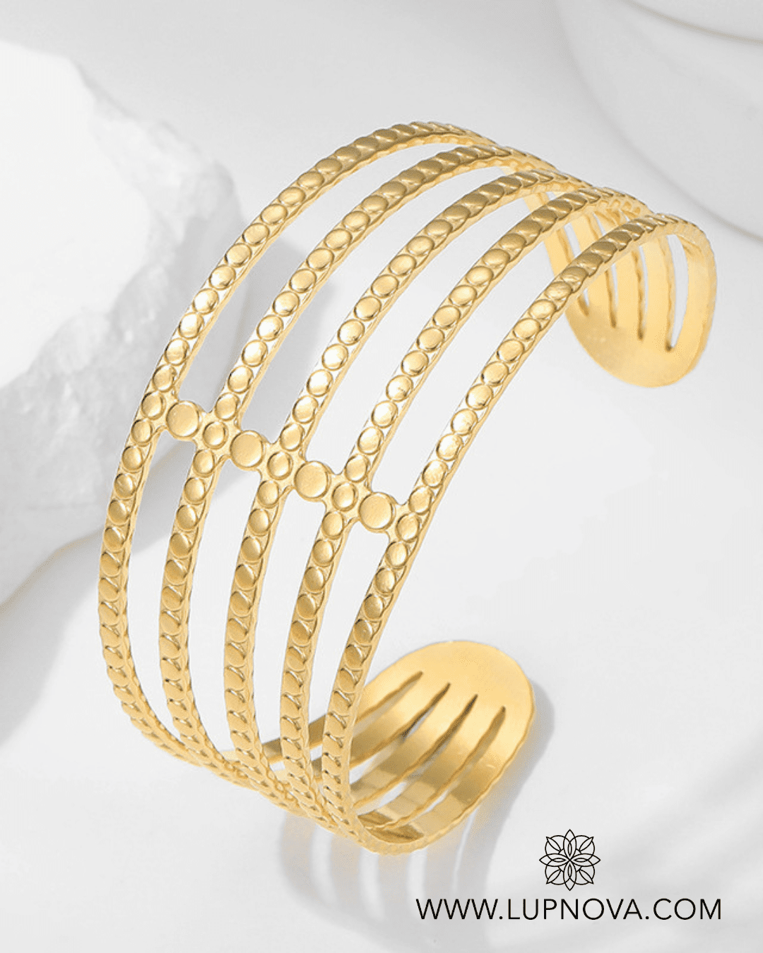 Cuff bandas de acero cruzado