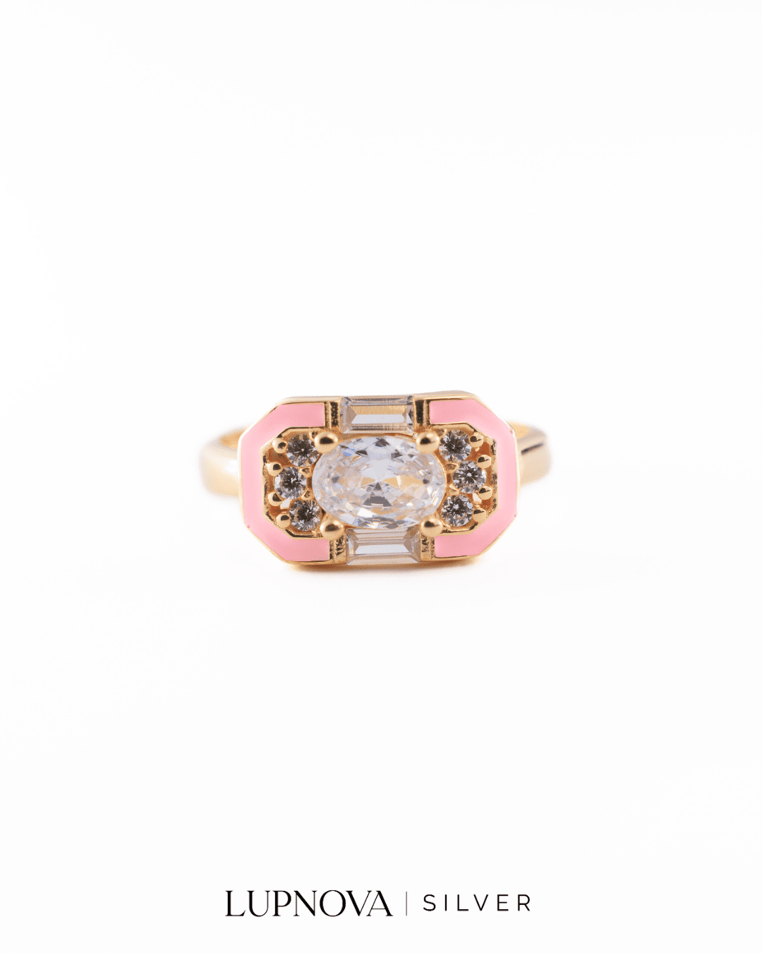 Anillo classic pink plata925 - Imagen 4