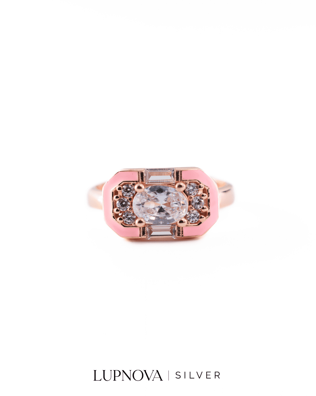 Anillo classic pink plata925 - Imagen 5