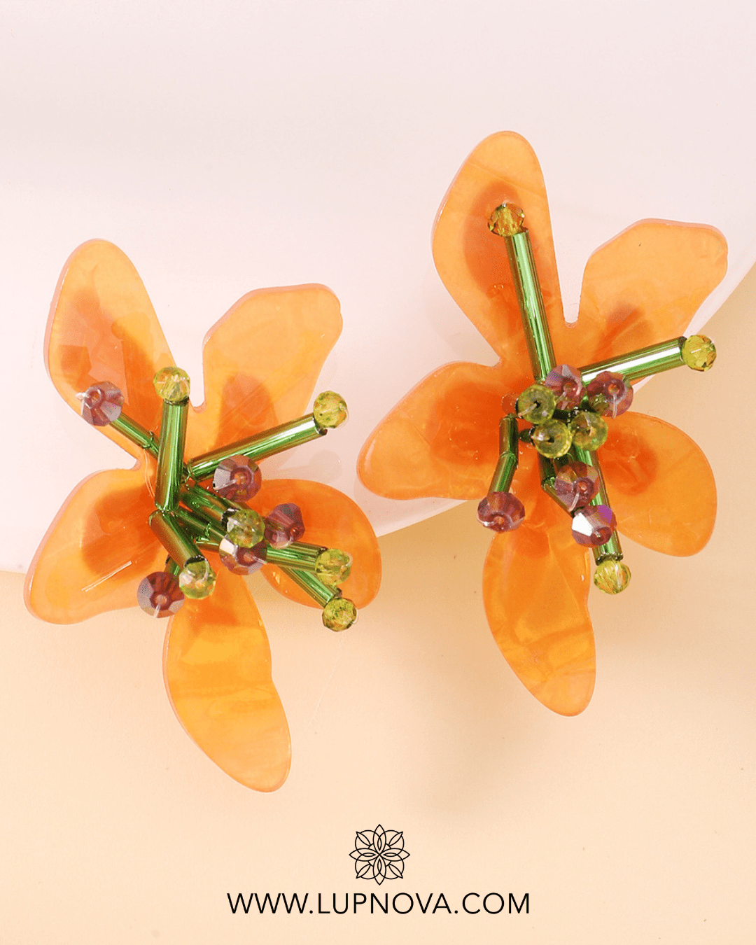 Aretes flores de resina - Imagen 5