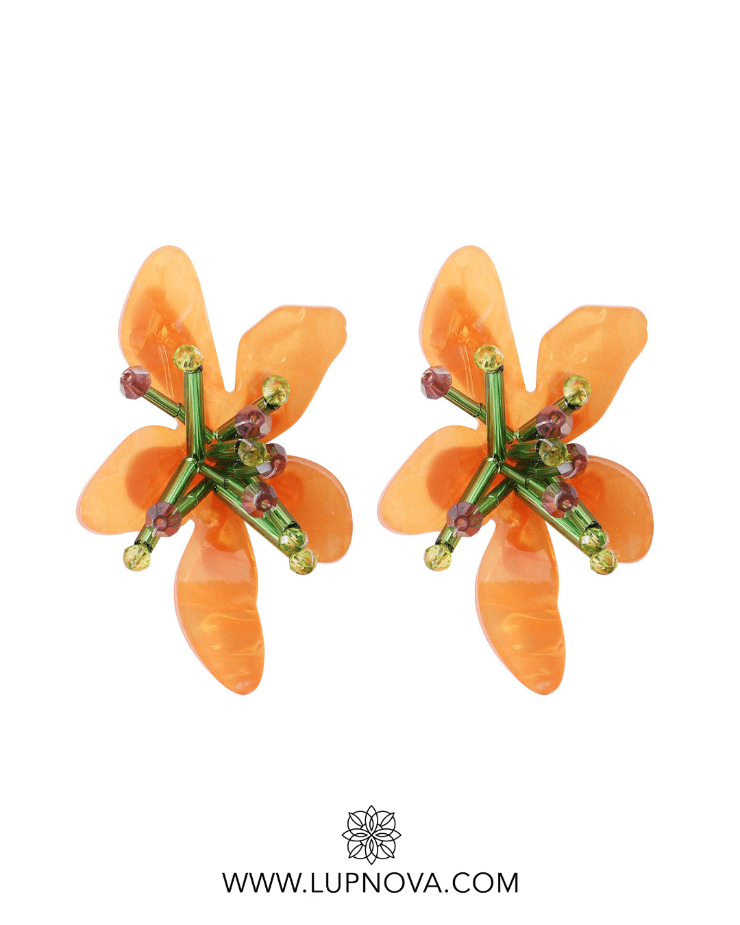 Aretes flores de resina - Imagen 3