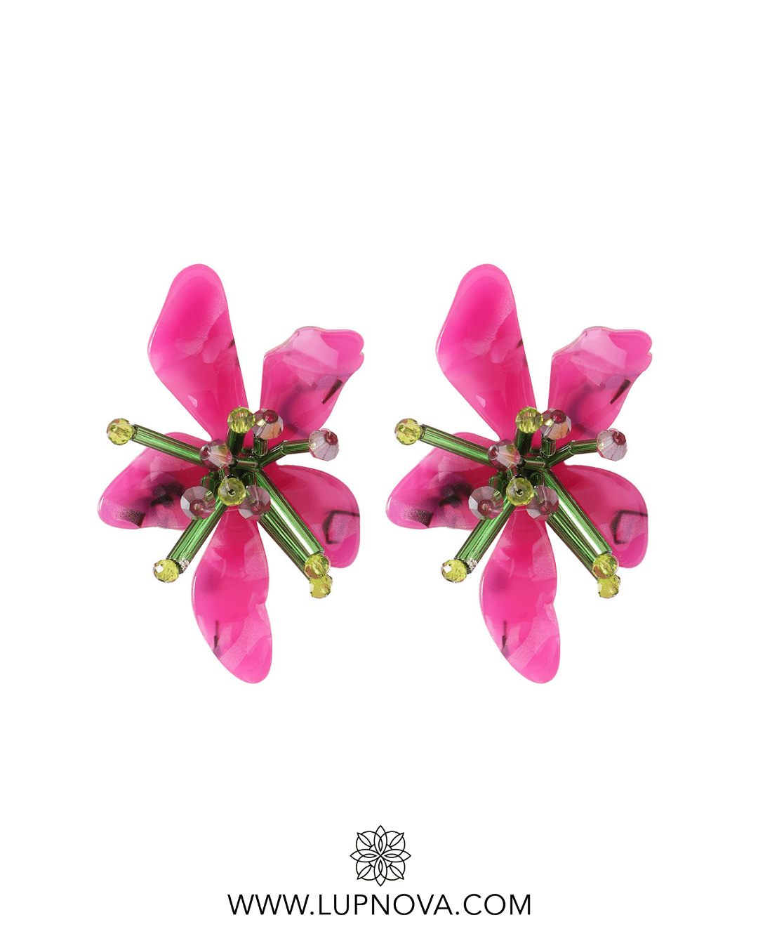 Aretes flores de resina - Imagen 2