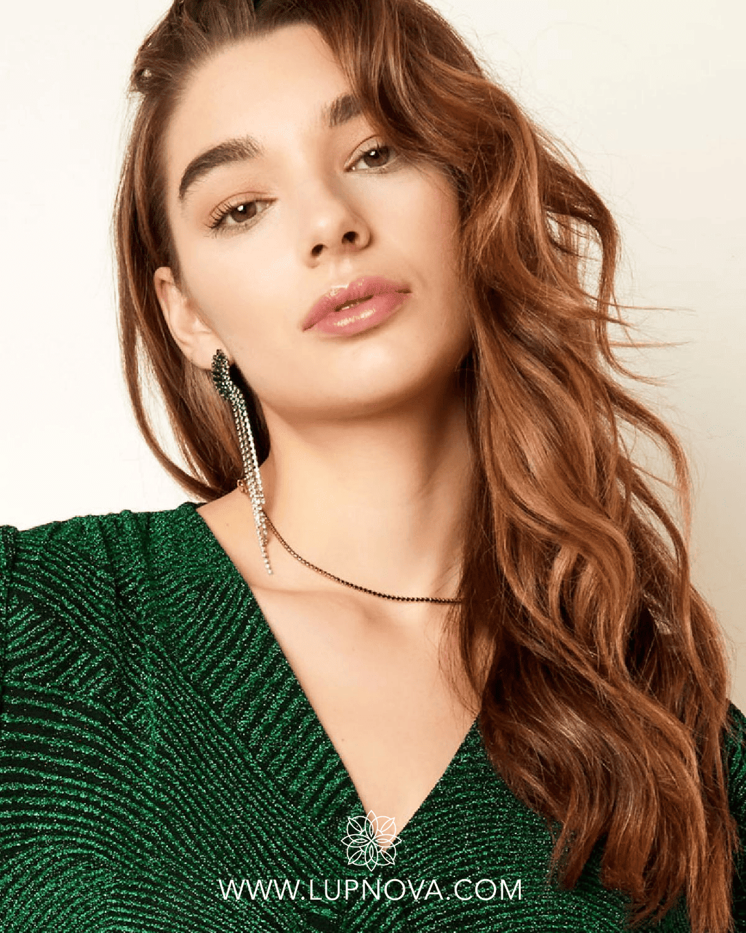 Aretes luna de rhinestone - Imagen 4
