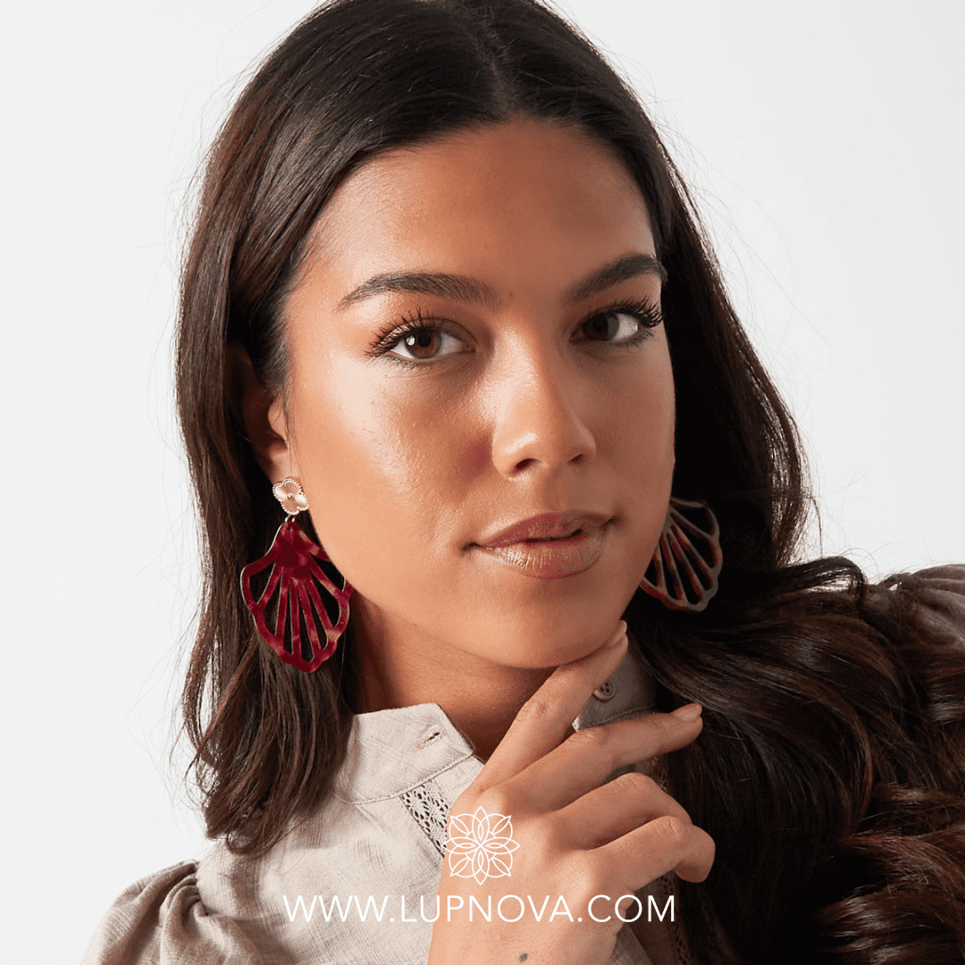 Aretes shell de resina - Imagen 3