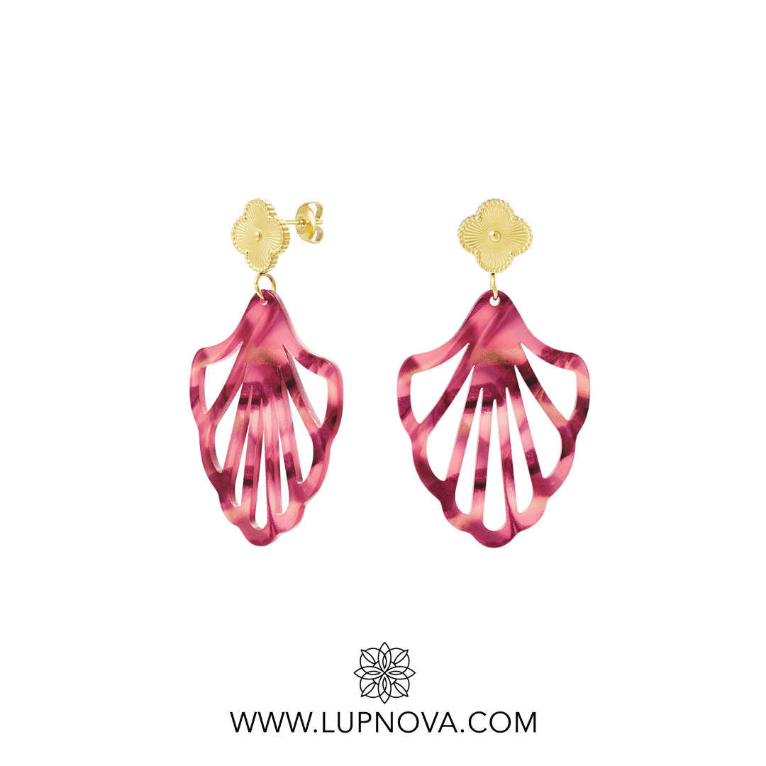 Aretes shell de resina - Imagen 2