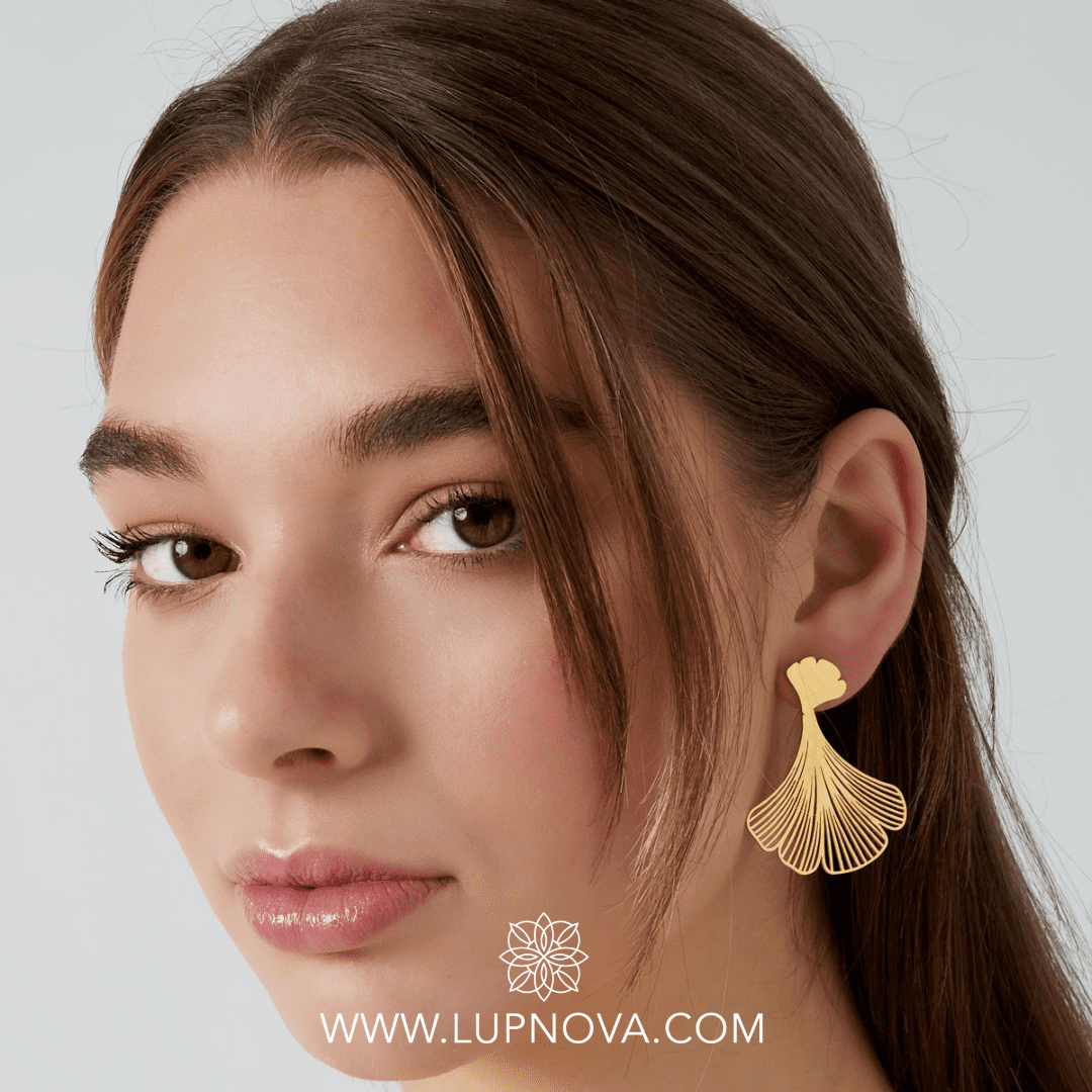 Aretes half flower - Imagen 5