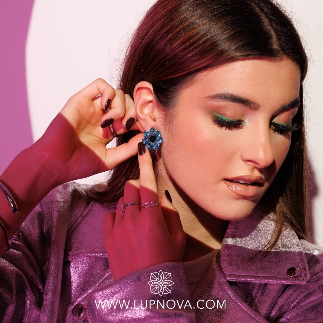 Aretes Water Flower - Imagen 2