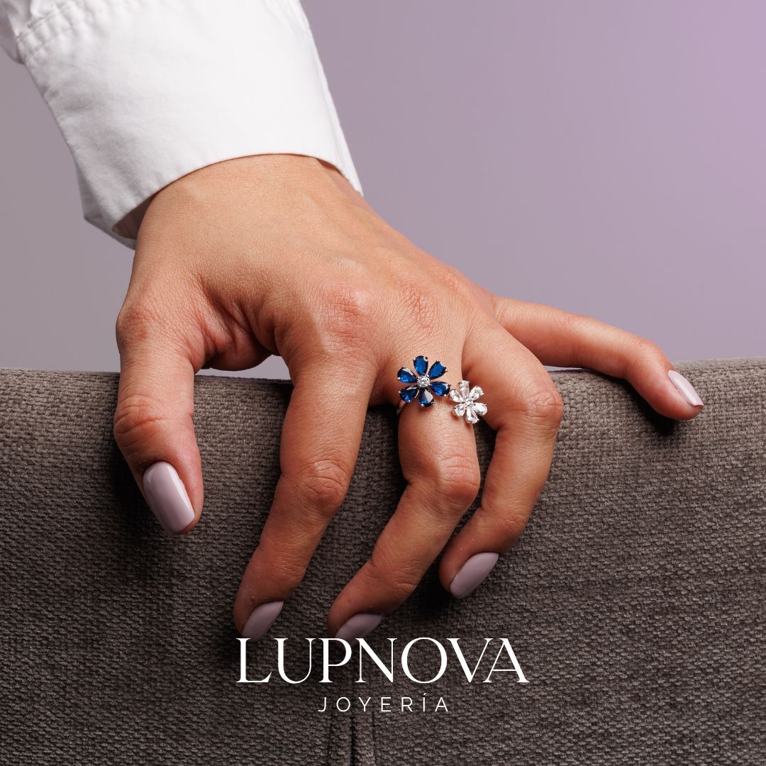 Anillo Pétalos Gemelos Plata925 - Imagen 8
