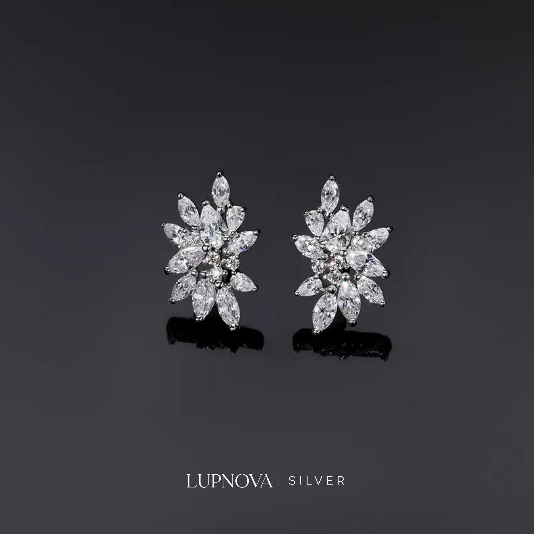 Aretes Crystal Petals Plata925
