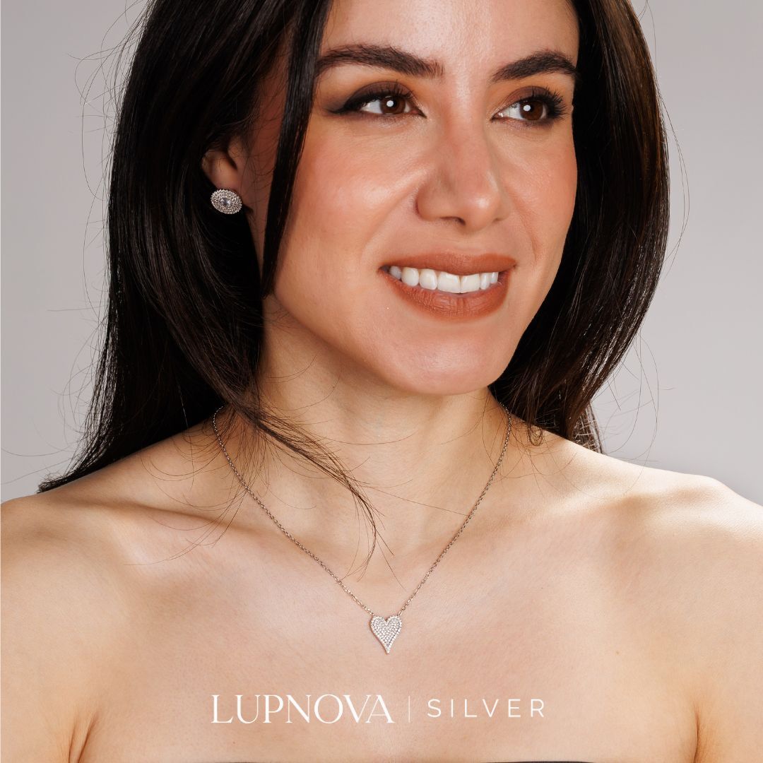 Collar Corazón Pavé Plata925 - Imagen 3