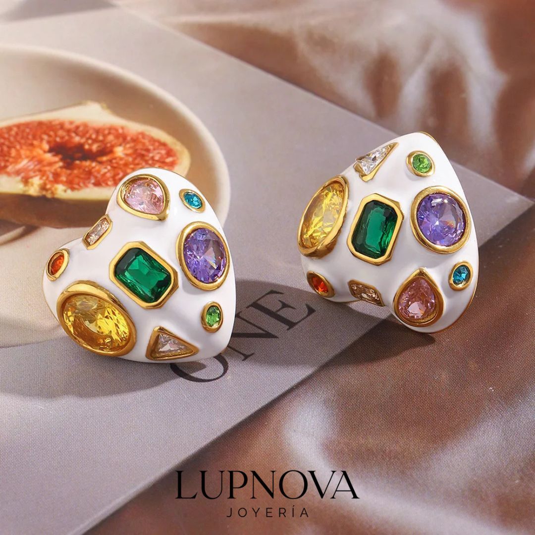 Aretes Mosaic Hearts - Imagen 2