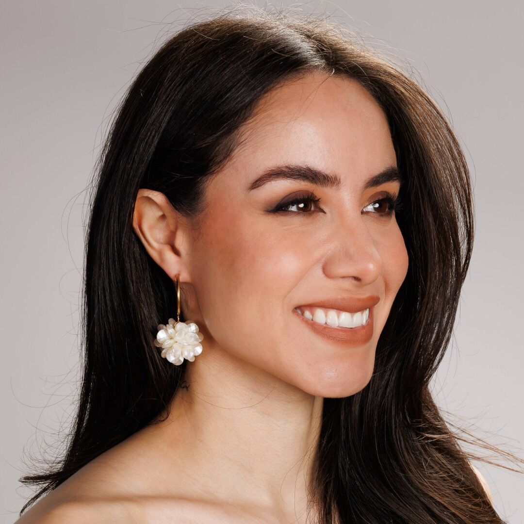 Aretes Aros Florales - Imagen 2