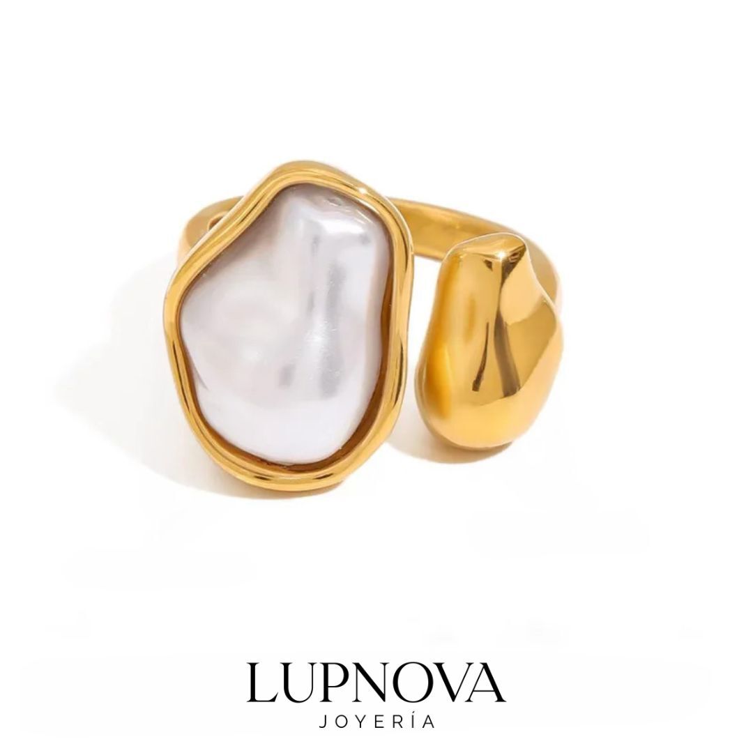 Anillo Perla Moderna