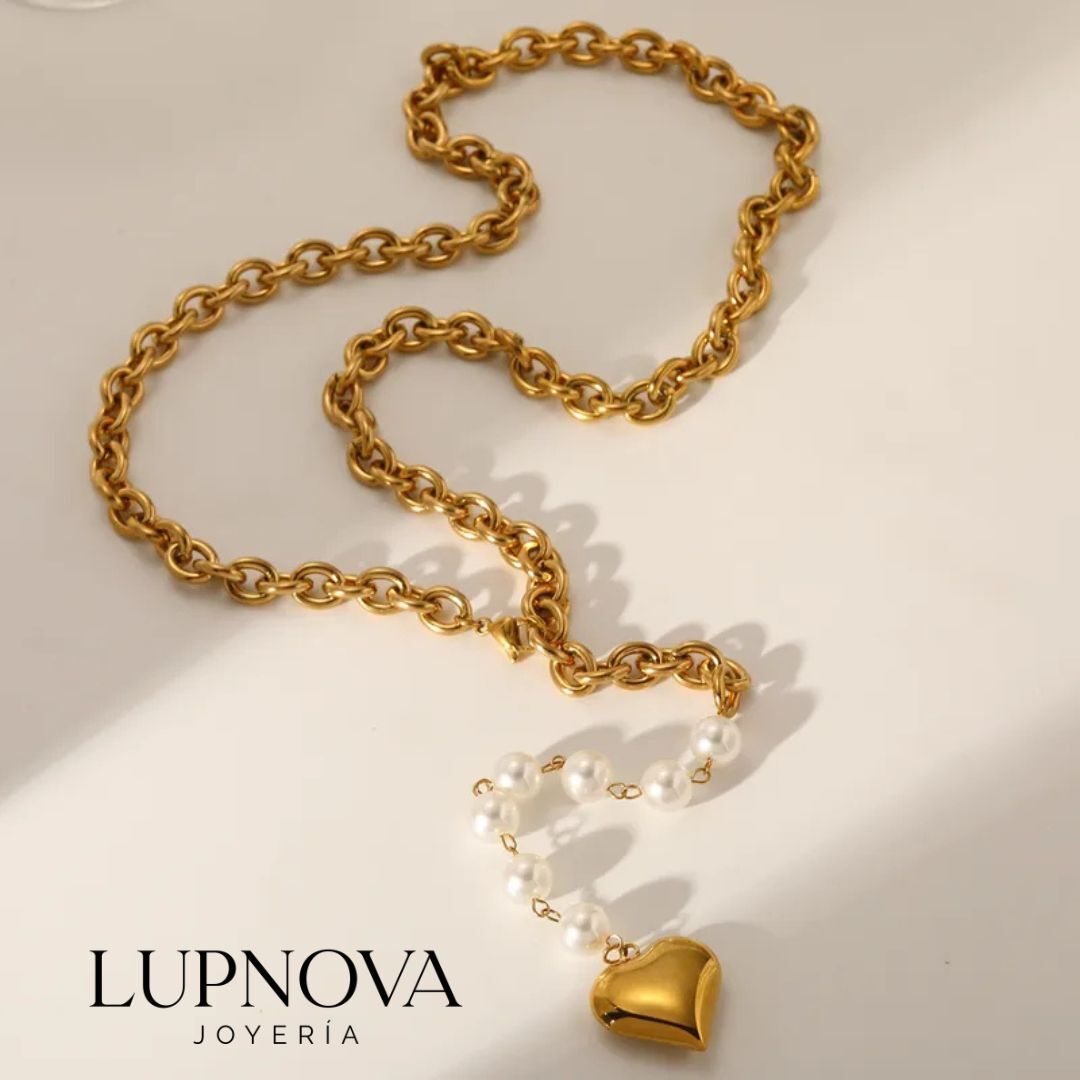 Collar de Corazón y Perlas - Imagen 5