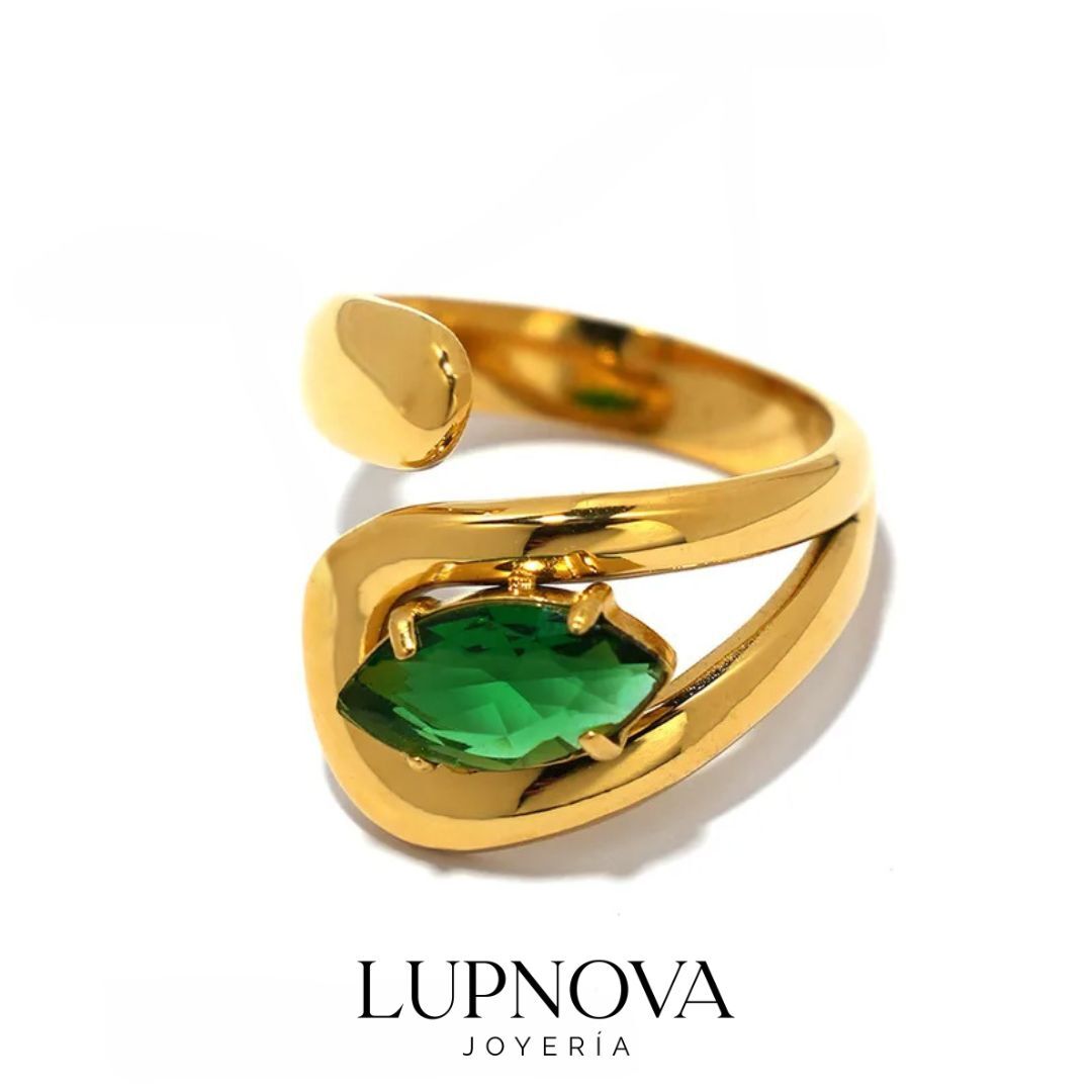 Anillo Destello Verde