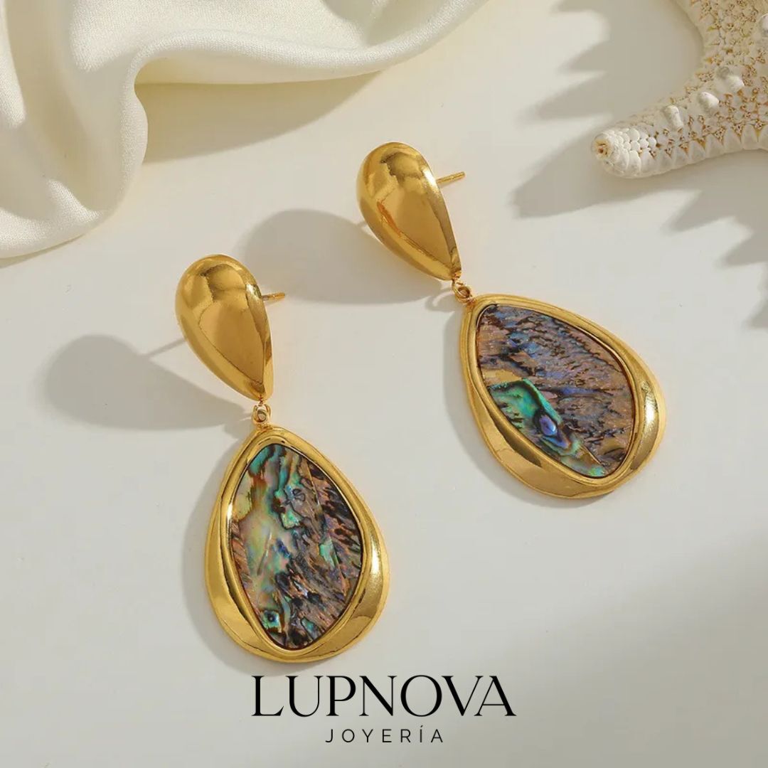Aretes Gota Nácar - Imagen 2